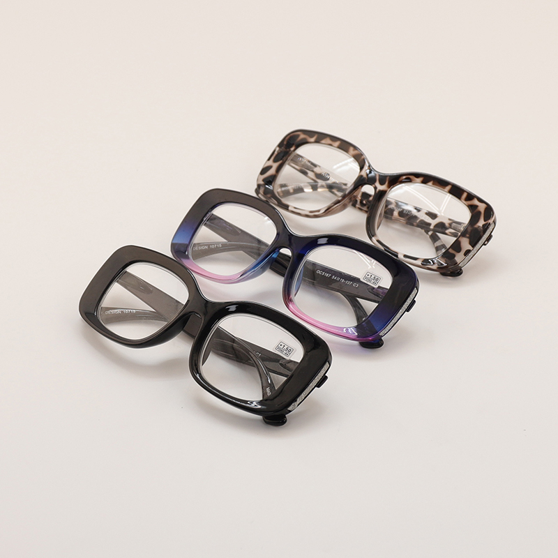 Oversized Square Anti-Blue Light Reading Glasses