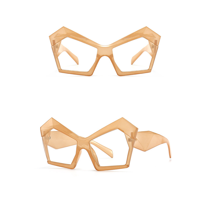 Fashion UV400 Cat Eye Irregular Polygon Glasses Frames